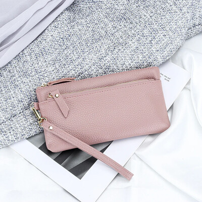 Πορτοφόλι Wristlet Clutch Πορτοφόλι Μαλακό Δερμάτινο Μακρύ Τσάντα Καρπού με πολλές τσέπες Φορητή θήκη για κέρματα κινητού τηλεφώνου για γυναίκες με λουράκι καρπού