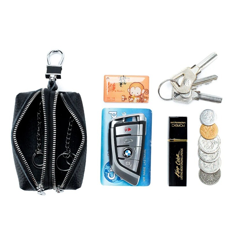 Torbica od prave kože Privjesak za ključeve Muškarci Žene Držač Organizator Torbica Krava Split Ključ od auta Novčanik Kućica za ključeve Mini torba za kartice