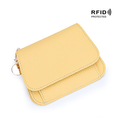 X2218 Trapéz Eredeti Első rétegű tehénbőr Mini Hasp érmetáska Női pénztárca Kis hátsó cipzáras Kártya zseb Kulcstartó Pénztárca