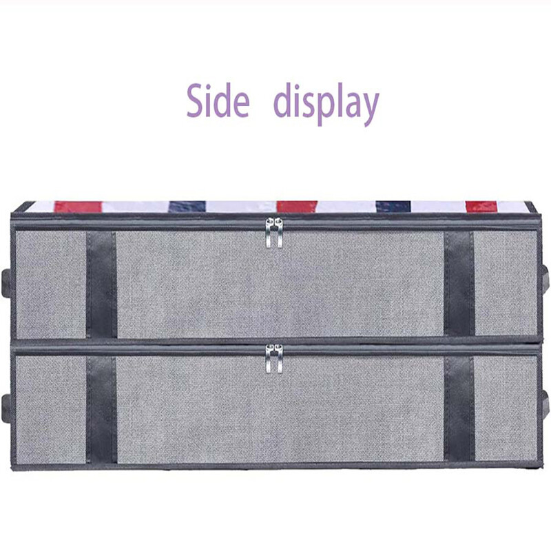 2 db ágy alatti paplan tároló táska huzattal összecsukható, ágyneműs játékokhoz használható 4 megerősített fogantyúval