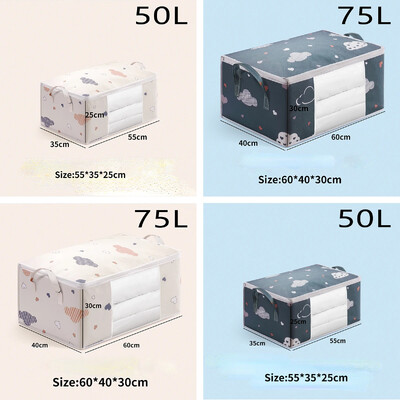 Neaustas kokvilnas segas glabāšanas soma Lielas ietilpības apģērba kokvilnas sega mobilās bagāžas mitrumizturīga un putekļu necaurlaidīga pārnēsājama soma