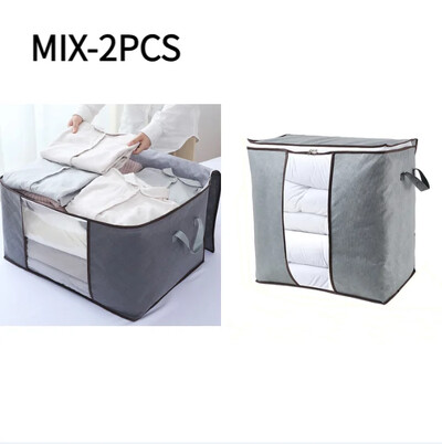 Neaustas kokvilnas segas glabāšanas soma Lielas ietilpības apģērba kokvilnas sega mobilās bagāžas mitrumizturīga un putekļu necaurlaidīga pārnēsājama soma