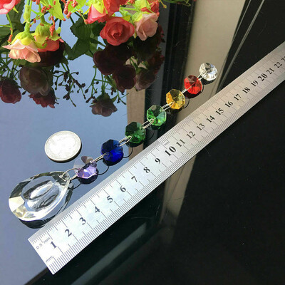 1vnt čakros vaivorykštės krištolinės prizmės saulės gaudyklė Reiki pakabukas liustra dalis Feng shui krištolo girliandos kaskados kabantis namų dekoras
