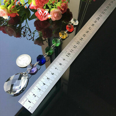 1vnt čakros vaivorykštės krištolinės prizmės saulės gaudyklė Reiki pakabukas liustra dalis Feng shui krištolo girliandos kaskados kabantis namų dekoras