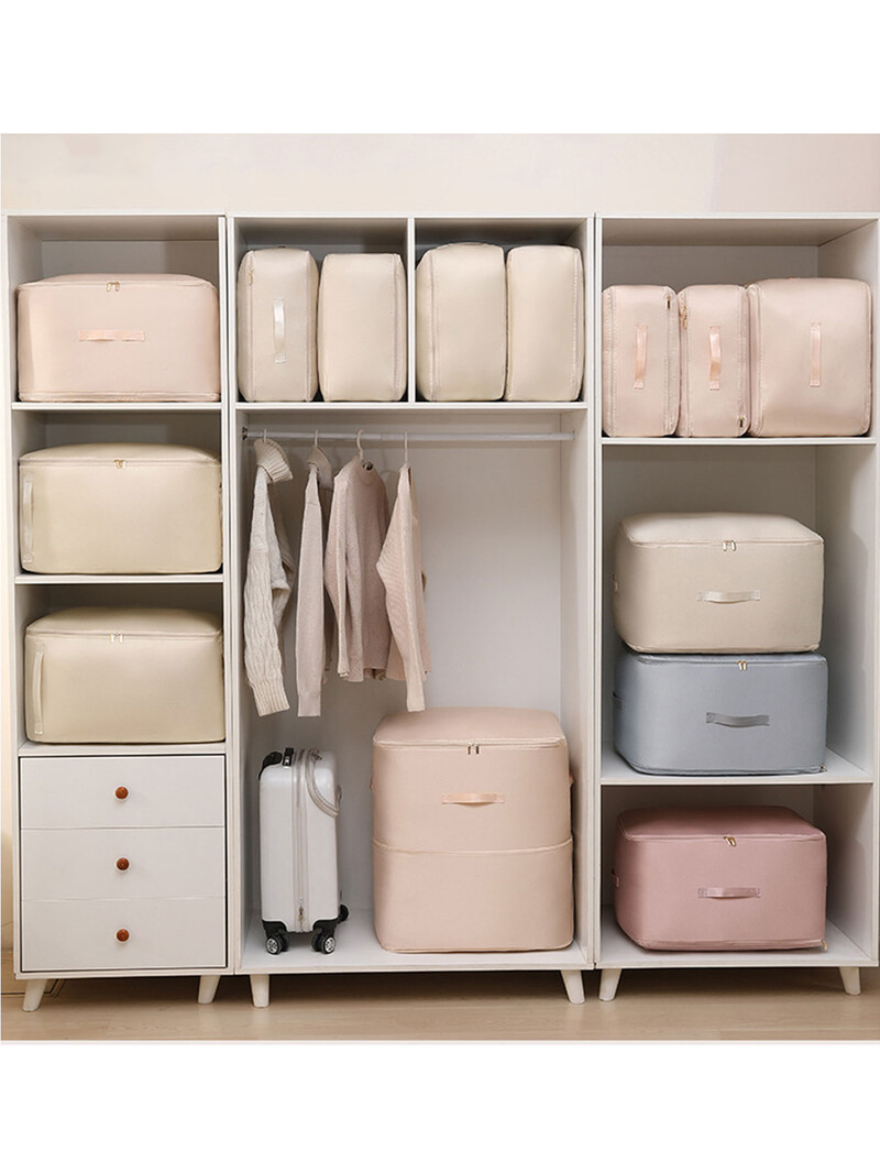 Gongsatino medžiagos suspaudimo pakavimo kubas, atsparus dulkėms, sulankstomas suspaustas laikymo krepšys, didelės talpos, atsparus drėgmei