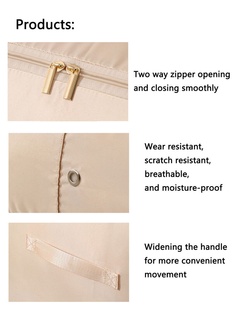 Gongsatino medžiagos suspaudimo pakavimo kubas, atsparus dulkėms, sulankstomas suspaustas laikymo krepšys, didelės talpos, atsparus drėgmei