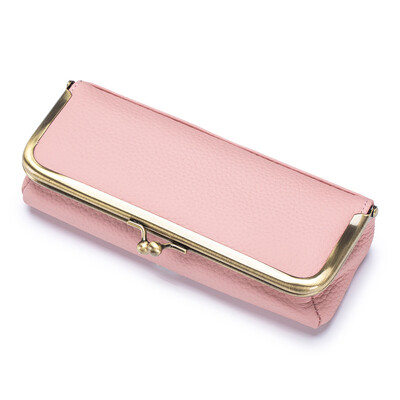 Geantă pentru ochelari din piele naturală Bărbați Femei Suport de depozitare pentru ochelari de soare Husă cu cleme Husă pentru creion pentru sprâncene Ochelari de vedere