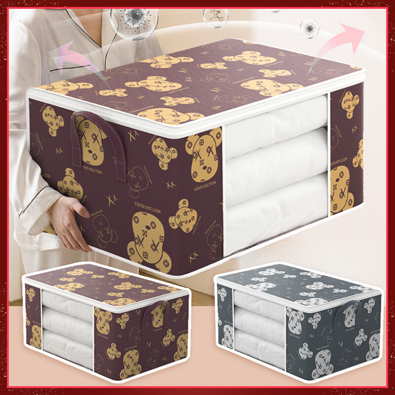 Salokāma segas uzglabāšanas soma Putekļu necaurlaidīga drēbju skapja drēbju segas organizators ar pastiprinātu rokturi Mitrumizturīgs skapja uzglabāšanas kaste