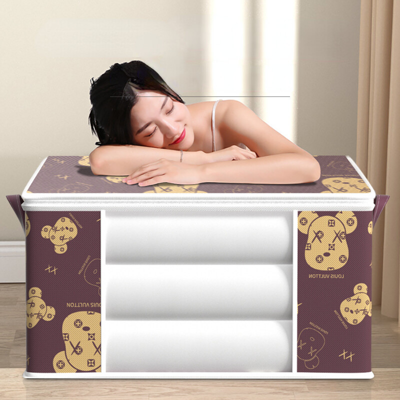 Salokāma segas uzglabāšanas soma Putekļu necaurlaidīga drēbju skapja drēbju segas organizators ar pastiprinātu rokturi Mitrumizturīgs skapja uzglabāšanas kaste