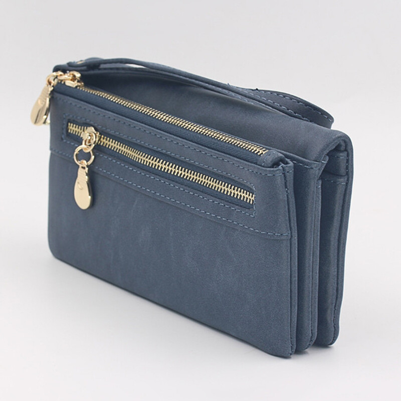 Noua brățară, portofele lungi, portofele pentru femei, din piele moale PU, pentru monede, pentru femei, cu fermoar, buzunar pentru telefon, Suport pentru carduri, Portofele Cartera