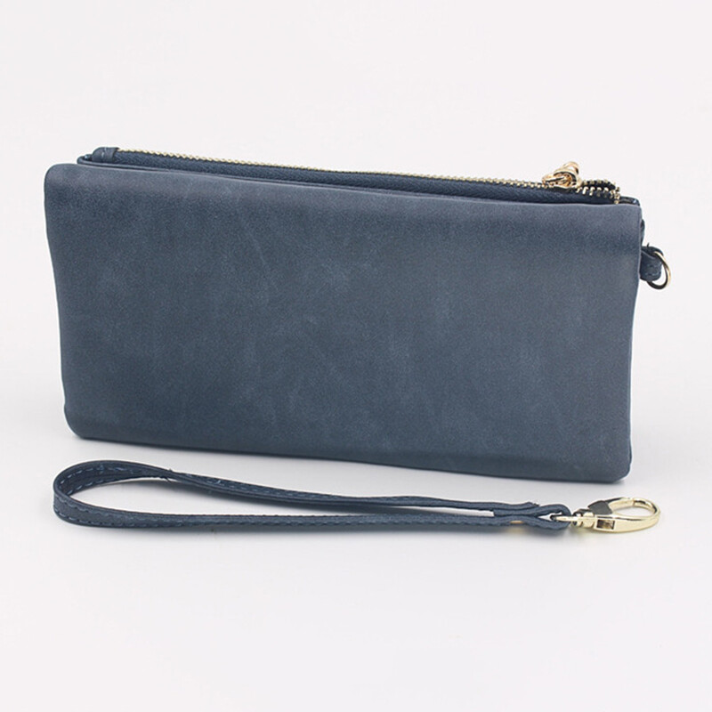 Noua brățară, portofele lungi, portofele pentru femei, din piele moale PU, pentru monede, pentru femei, cu fermoar, buzunar pentru telefon, Suport pentru carduri, Portofele Cartera