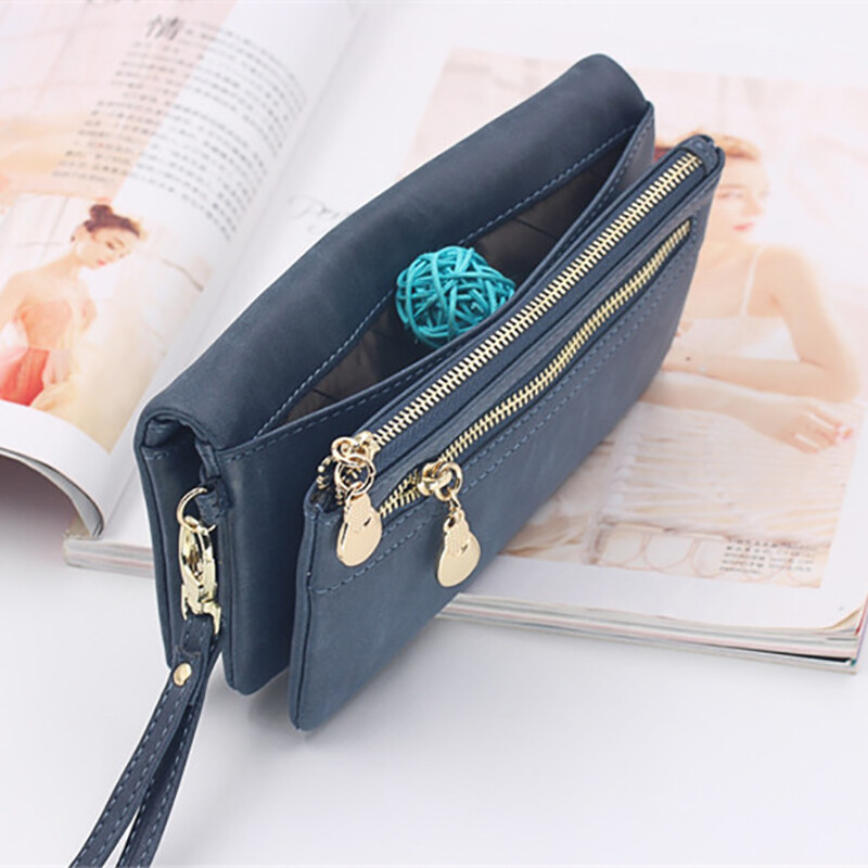 Noua brățară, portofele lungi, portofele pentru femei, din piele moale PU, pentru monede, pentru femei, cu fermoar, buzunar pentru telefon, Suport pentru carduri, Portofele Cartera