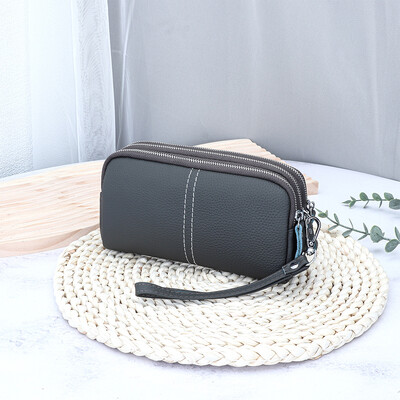 Novčanik s narukvicom velikog kapaciteta Torbica za mobilni telefon Ženska kožna ručna torbica Torbica za telefon s trostrukim patentnim zatvaračem