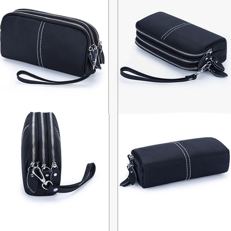 Novčanik s narukvicom velikog kapaciteta Torbica za mobilni telefon Ženska kožna ručna torbica Torbica za telefon s trostrukim patentnim zatvaračem