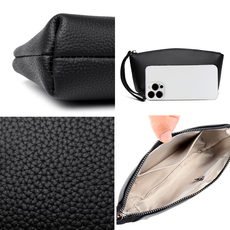 Novčanik od 100% prave kože za žene Torba za mobilni telefon Luksuzna ručna torba Ženska jednobojna goveđa koža Visokokvalitetna vrećica