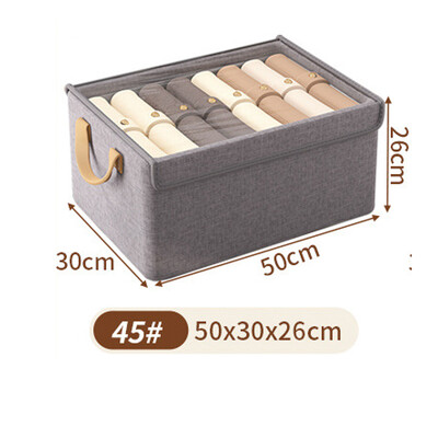 Organizator de îmbrăcăminte pliabil Coș de depozitare haine pliabil cu capac Cadru metalic Cutie de depozitare pentru lenjerie de corp Organizator de garderobă