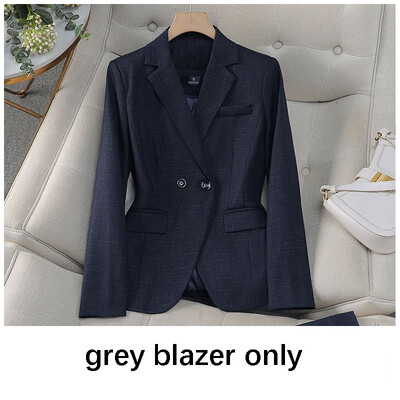 Deep Purple Blazer Hlače Ženski kompleti odijela Jakna dugih rukava Blazer Ležerno uredsko žensko odijelo s hlačama za posao ili ceremoniju