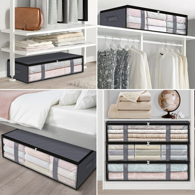 1 kom Torba za pohranu ispod kreveta Sklopiva torba za pohranu odjeće i popluna Kutija za pohranu velikog kapaciteta otporna na prašinu i vlagu