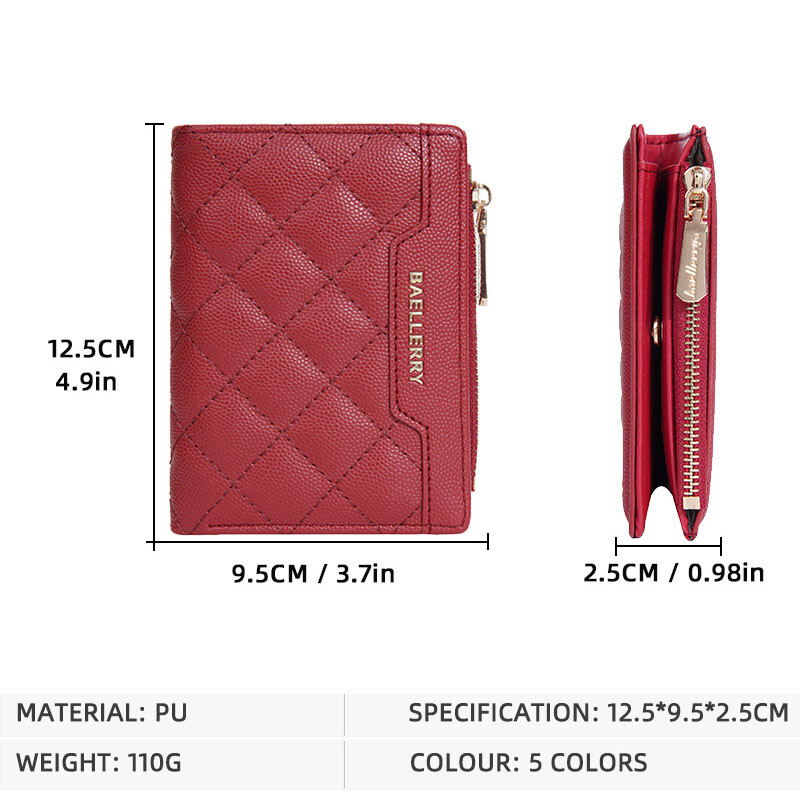 Novi ženski novčanik od PU kože Ženski kožni novčanik Ženske torbice Držač kartica Sklopivi prijenosni kratki držači za male torbice