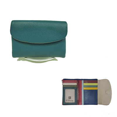 Poșetă pentru monede 2024, pentru femei, din piele de vacă, portofel scurt, moale, piele naturală de vacă, pentru doamnă, cu monede, curcubeu, Suport carduri de identitate Poșete