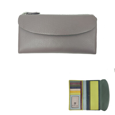 Poșetă pentru monede 2024, pentru femei, din piele de vacă, portofel scurt, moale, piele naturală de vacă, pentru doamnă, cu monede, curcubeu, Suport carduri de identitate Poșete