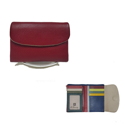 Poșetă pentru monede 2024, pentru femei, din piele de vacă, portofel scurt, moale, piele naturală de vacă, pentru doamnă, cu monede, curcubeu, Suport carduri de identitate Poșete