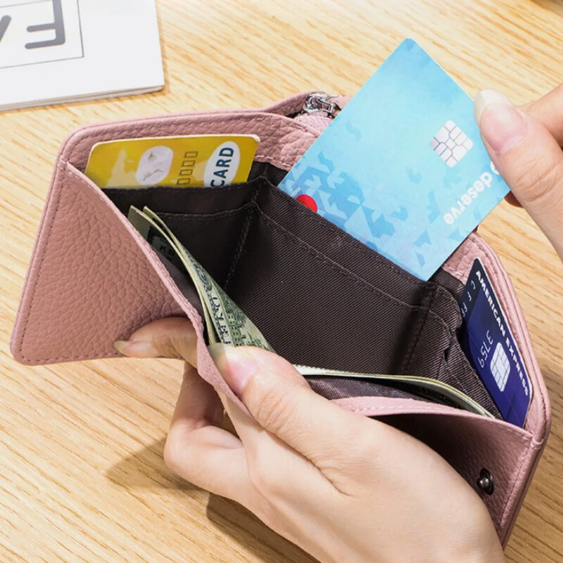 RFID kratki novčanici od prave kože, torbica za držač kartice, prijenosna torbica od goveđe kože, mala novčanica s patentnim zatvaračem za muškarce, žene, torbica za slušalice