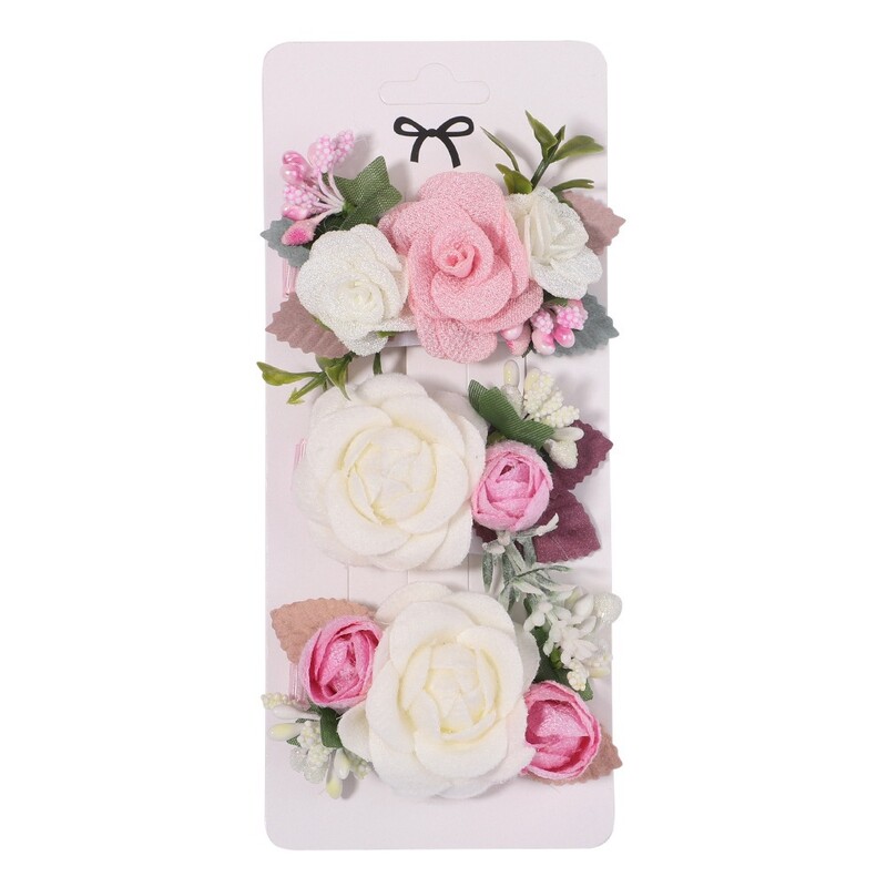 Európában és Amerikában népszerű 3 részes készlet szimulált virág tiarák hercegnőknek, univerzális, friss, természetes és aranyos hajtűk 3 részes készlet 2680