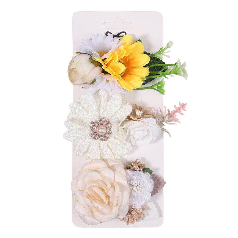 Európában és Amerikában népszerű 3 részes készlet szimulált virág tiarák hercegnőknek, univerzális, friss, természetes és aranyos hajtűk 3 részes készlet 2680