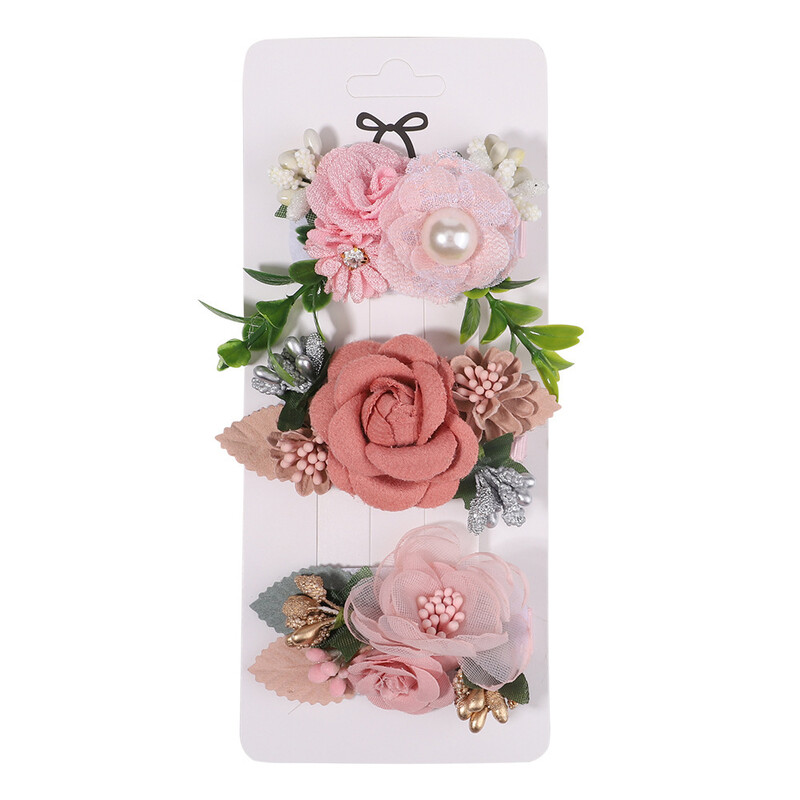 Európában és Amerikában népszerű 3 részes készlet szimulált virág tiarák hercegnőknek, univerzális, friss, természetes és aranyos hajtűk 3 részes készlet 2680