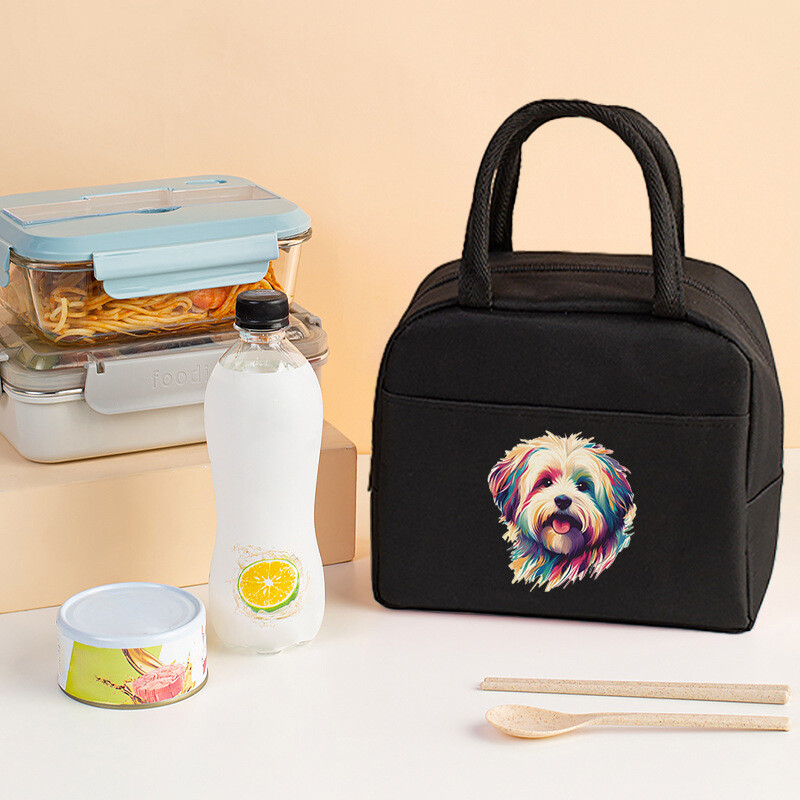 Prekogranična termalna torba s uzorkom tiskanih slova torba za kutiju za ručak prijenosna vrećica za led od aluminijske folije za spremanje ručka torba za piknik torba za svježinu