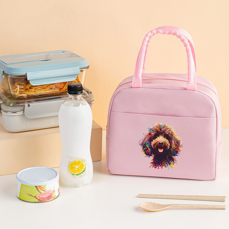 Prekogranična termalna torba s uzorkom tiskanih slova torba za kutiju za ručak prijenosna vrećica za led od aluminijske folije za spremanje ručka torba za piknik torba za svježinu