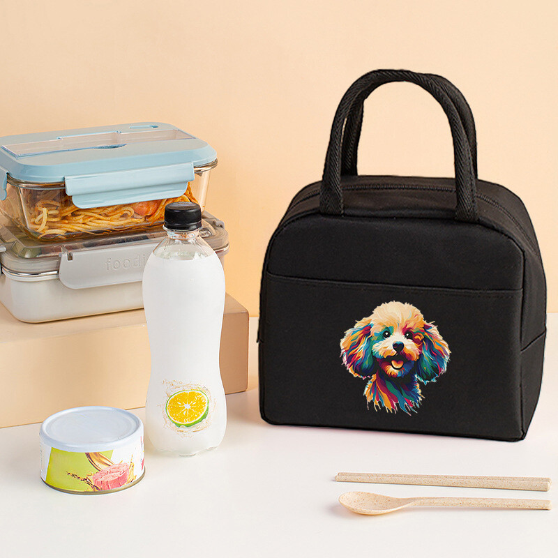 Prekogranična termalna torba s uzorkom tiskanih slova torba za kutiju za ručak prijenosna vrećica za led od aluminijske folije za spremanje ručka torba za piknik torba za svježinu