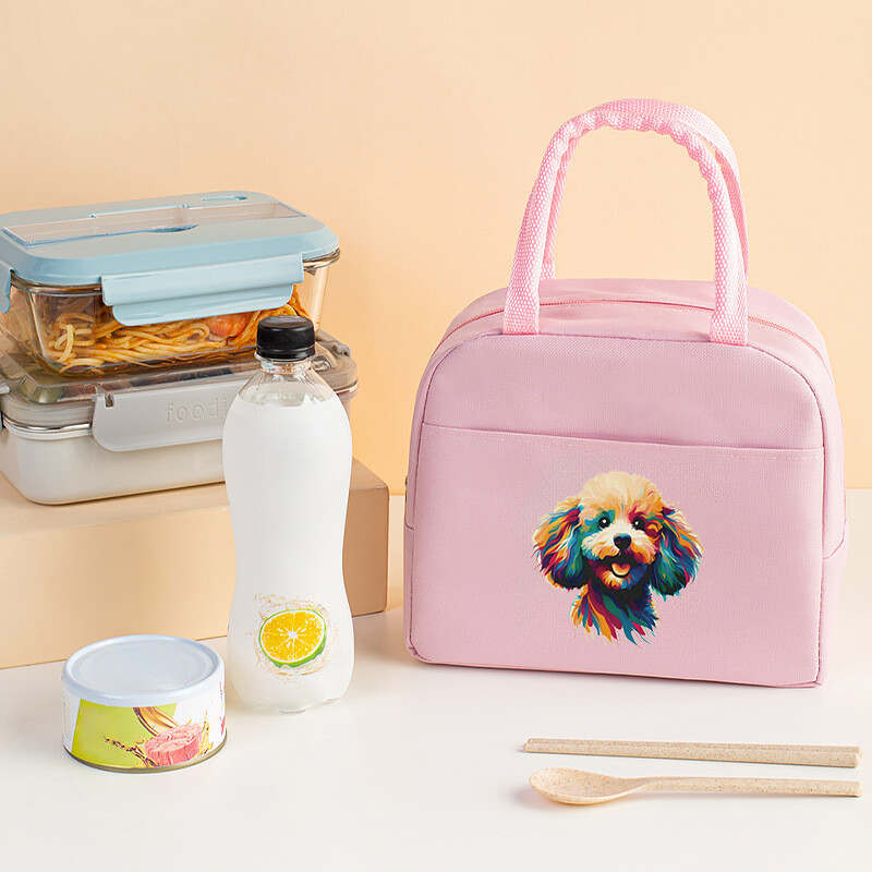 Prekogranična termalna torba s uzorkom tiskanih slova torba za kutiju za ručak prijenosna vrećica za led od aluminijske folije za spremanje ručka torba za piknik torba za svježinu