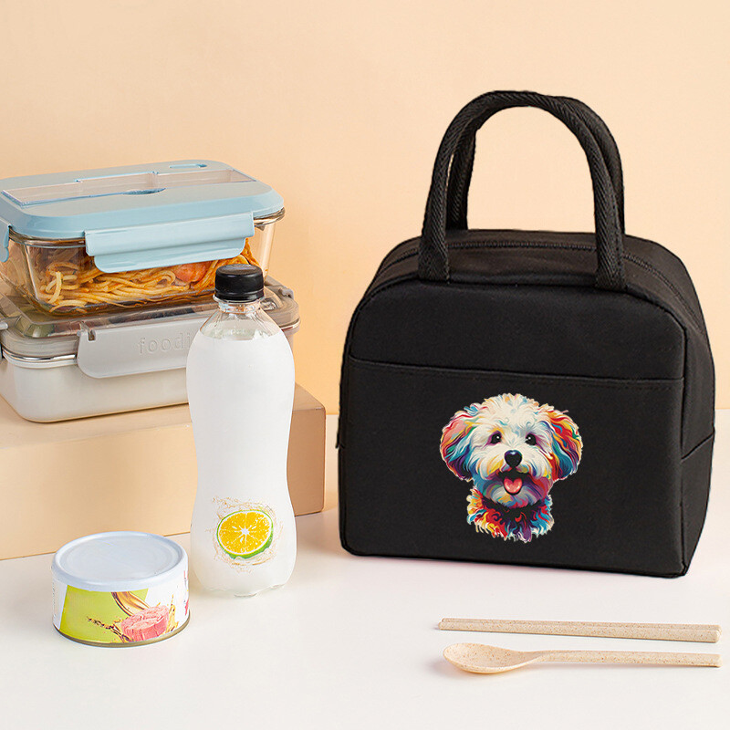 Prekogranična termalna torba s uzorkom tiskanih slova torba za kutiju za ručak prijenosna vrećica za led od aluminijske folije za spremanje ručka torba za piknik torba za svježinu