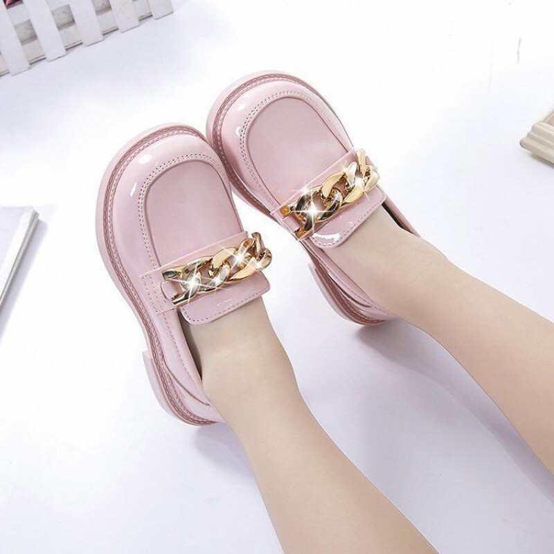 Pantofi din piele pentru copii 2024, primăvară și toamnă, stil nou de modă, pantofi plati pentru copii mari, pantofi negri pentru fete, prințesă, pantofi la modă