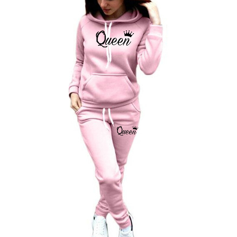 Rudens ir žiemos sporto ir laisvalaikio moteriškas džemperio dviejų dalių komplektas