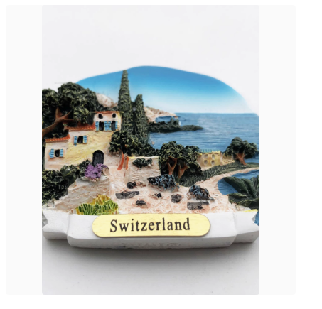  Cīrihes ezers Šveicē, radošs trīsdimensiju gleznots ainavu magnēts ledusskapja magnēts