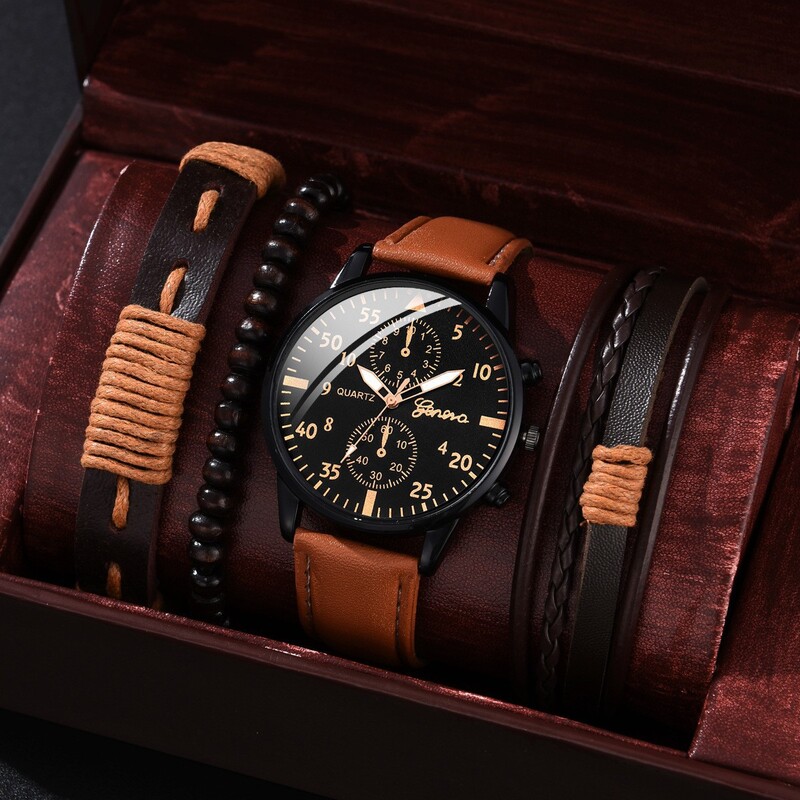  new men`s universal fashion watch foreign trade hot selling business watch with two eyes factory direct sale