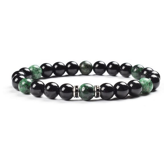 8mm Crno zlato Obsidijan Spacer Tigrovo oko Narukvica s Buddha perlama Poklon za muškarce i žene Narukvice Prekogranična dostava Narukvica s Buddha perlama