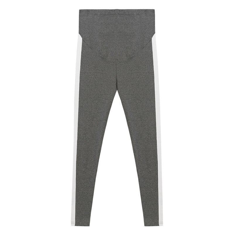 Pantaloni de maternitate cu garnitură albă de toamnă, pantaloni de maternitate universali, top de maternitate universal, jambiere de toamnă și iarnă