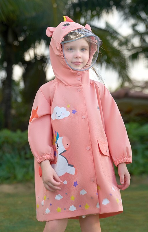 koku bērnu lietusmētelis zēniem un meitenēm ūdensizturīgs pončo lietus necaurlaidīgs apģērbs bērnudārza mazulim ar skolas somu mazā dinozaura kostīms