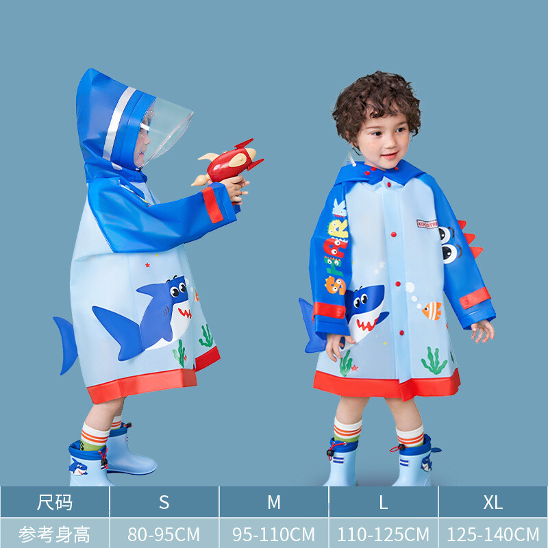koku bērnu lietusmētelis zēniem un meitenēm ūdensizturīgs pončo lietus necaurlaidīgs apģērbs bērnudārza mazulim ar skolas somu mazā dinozaura kostīms