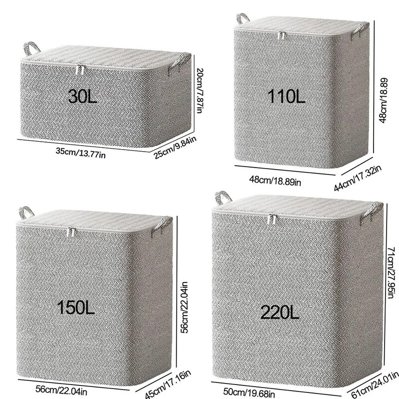 Lielas ietilpības glabāšanas soma Neaustas segas glabāšanas soma Drēbju tvertnes Salokāmas Putekļu necaurlaidīgas Apģērbu Organizators Mājsaimniecības pārvietošanas soma