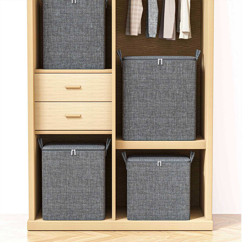 Fermoar rezistent la praf Organizator de haine Geantă de depozitare de capacitate mare Dulap nețesut, cuvertură, haine, Geantă de depozitare Organizator dulap