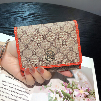 Új, rövid, valódi bőr pénztárca nőknek Luxustervező, minimalista kártyatárca több kártyanyílással ajándékdobozos csomagolással