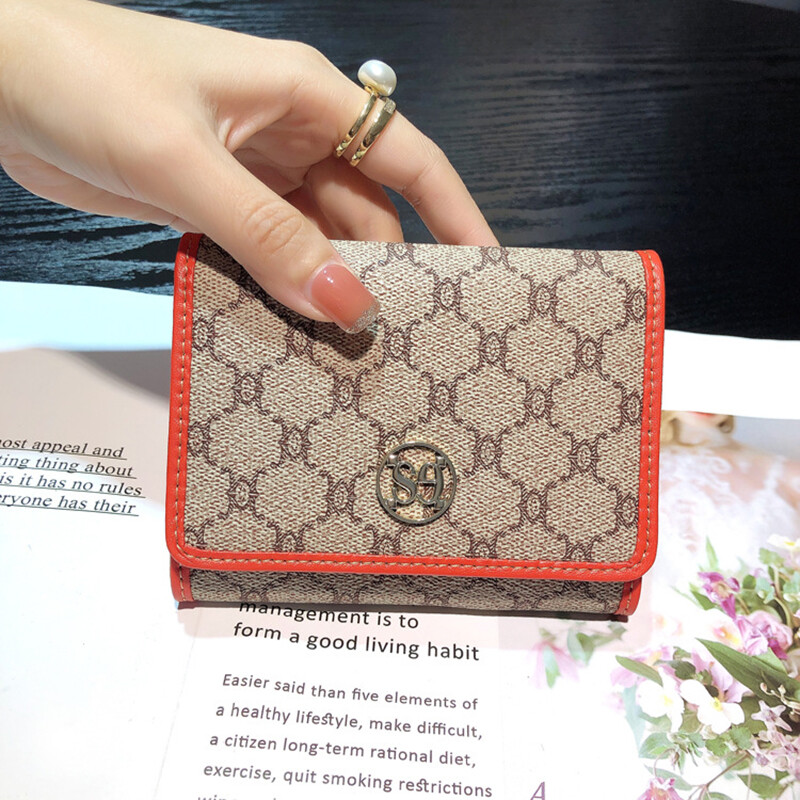 Új, rövid, valódi bőr pénztárca nőknek Luxustervező, minimalista kártyatárca több kártyanyílással ajándékdobozos csomagolással