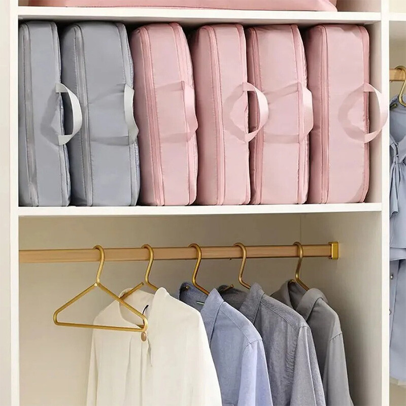 Lieli ceļojumu kompresijas iepakošanas kubi soma Pārnēsājami čemodāni Apģērbi Organizatori Ūdensnecaurlaidīgi bagāžas glabāšanas futrāļi Atvilktņu somas