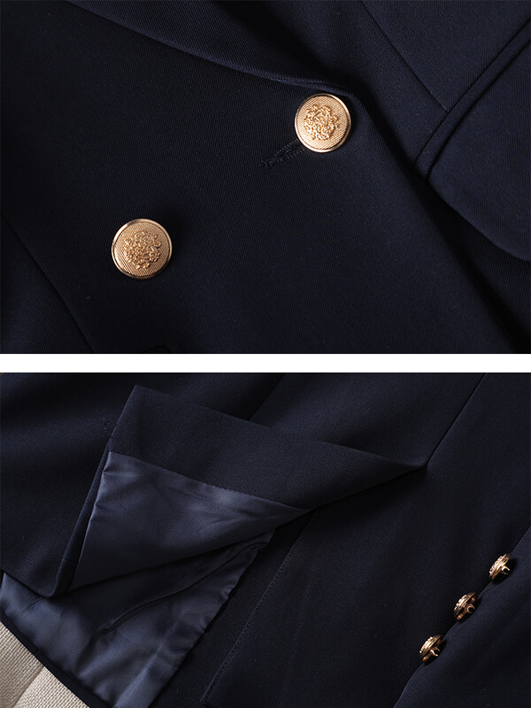 Pelēks, melns, zils, balts modes sieviešu bikškostīms ar garām piedurknēm, masīvs sieviešu žakete un bikses, formāls 2 daļīgs komplekts rudens ziemai