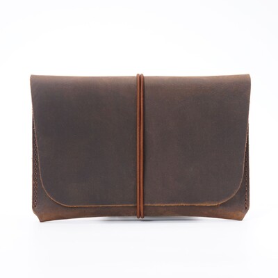 Torba za putovnicu i mapa za osobne iskaznice za muškarce Žene Minimalistički držač za kartice od 100% kože Novčanik Vintage Organizator za gotovinu Clutch Torbica Preklopnik